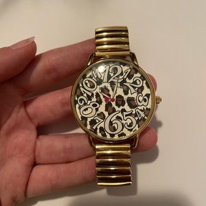 Betsy’s Johnson Gold Cheetah Watch